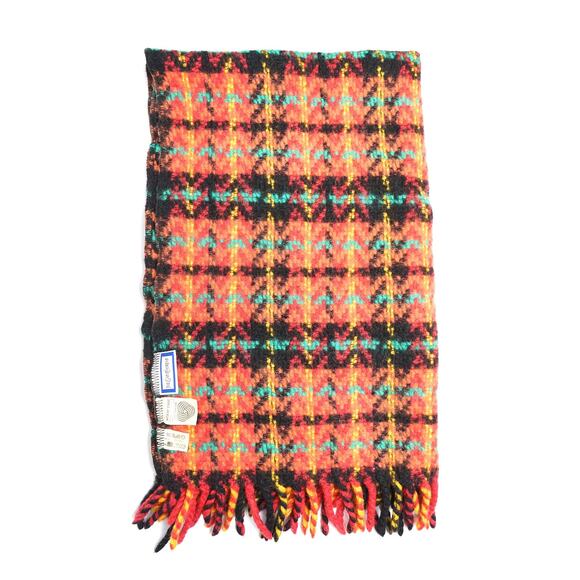 YSL Plaid Wool Knit Scarf - Picture 4 of 8